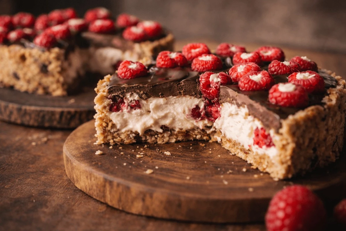 La torta al cioccolato e lamponi senza cottura che ti semplifica la vita (e la dieta)
