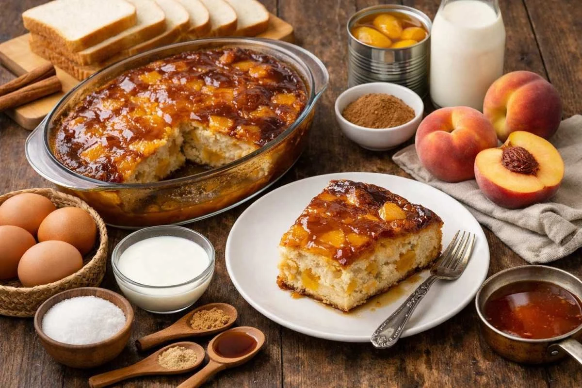 Budino di pane e pesche: il segreto per un dolce umido e irresistibile